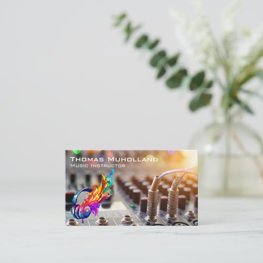 Sound-Board | Erzeuger | Farbige Kopfhörer Visitenkarte (Stehend Vorderseite)