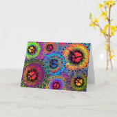 Sound Colors Psychedelic Karte (Gelbe Blume)