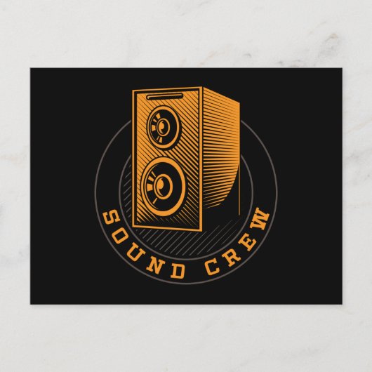 SOUND CREW LAUTSPRECHER Audio Specialist Audio Postkarte (Vorderseite)