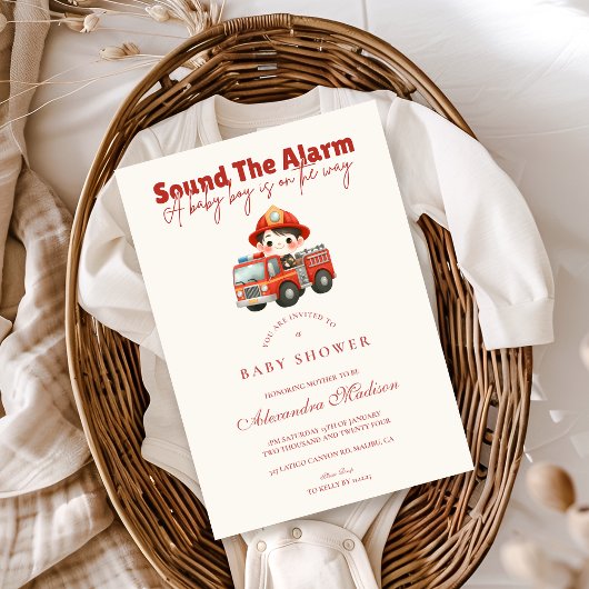 Sound der Alarm Baby-Dusche Einladung