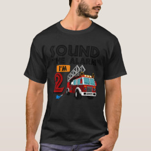 Sound Der Alarm bin ich 2. Geburtstag Feuerzug Fir T-Shirt