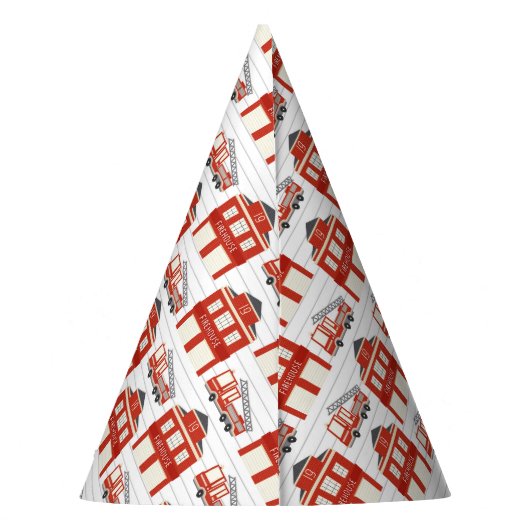 Sound der Alarm-Feuerwagen Geburtstag Partyhütchen (Rückseite)