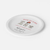 Sound der Alarm Firefighter Baby-Dusche Pappteller (Schrägansicht)