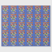 Sound Der Alarm Im 3-Dabbing Feuerwehrmann Geburts Geschenkpapier (Flach)