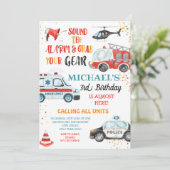 Sound der Alarmanlage & Greifen Sie Ihre Ausrüstun Einladung (Stehend Vorderseite)