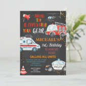 Sound der Alarmanlage und schnappen Sie sich Ihre  Einladung (Stehend Vorderseite)