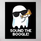 Sound der Boogle Funny Ghost Bugle Pun Dark BG Poster (Vorne)