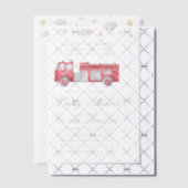 Sound der Feuerwache Firefighter Baby Dusche Pergament Einladungen (Versetzt (Einladung))