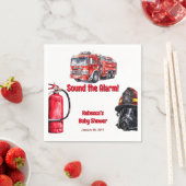 Sound der Red Fire Truck Boy Baby Dusche Serviette (Beispiel)