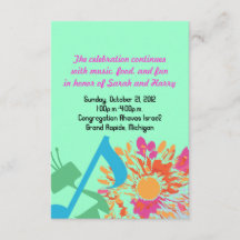 SOUND DER TORAH BLUME Bat Mitzvah Party Card