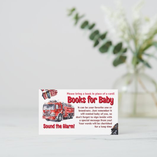 Sound des Red Fire Truck Baby Duschspiels Begleitkarte (Stehend Vorderseite)