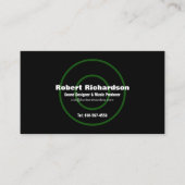 Sound Designer Business Card Visitenkarte (Vorderseite)