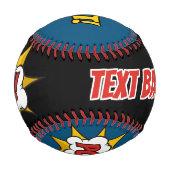 Sound Effect-Muster des Comic anzeigen Baseball (Rückseite)