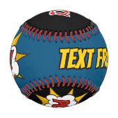 Sound Effect-Muster des Comic anzeigen Baseball (Vorderseite)