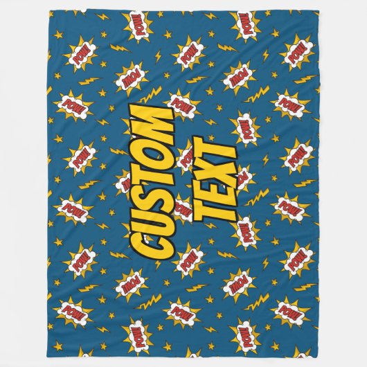 Sound Effect-Muster des Comic anzeigen Fleecedecke (Vorderseite)