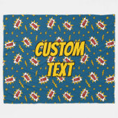 Sound Effect-Muster des Comic anzeigen Fleecedecke (Vorderseite (Horizontal))