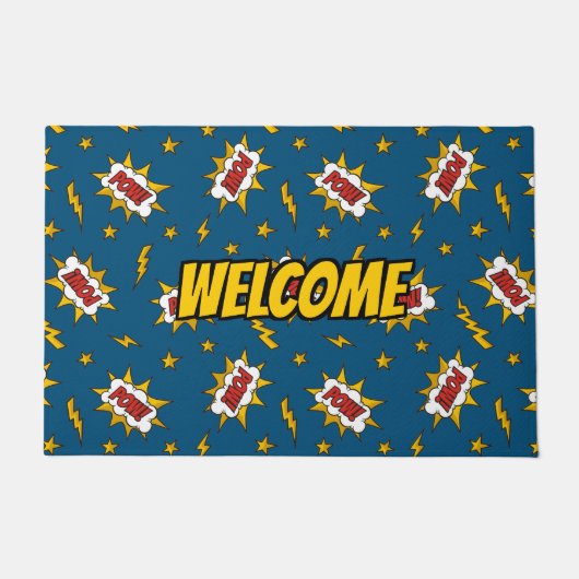 Sound Effect-Muster des Comic anzeigen Fußmatte (Vorderseite)