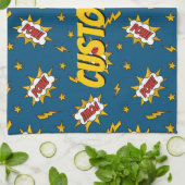 Sound Effect-Muster des Comic anzeigen Geschirrtuch (Gefaltet)