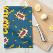 Sound Effect-Muster des Comic anzeigen Geschirrtuch (Viertel Falte)