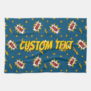 Sound Effect-Muster des Comic anzeigen Geschirrtuch