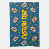 Sound Effect-Muster des Comic anzeigen Geschirrtuch (Vertikal)