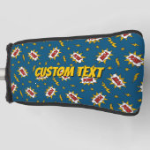 Sound Effect-Muster des Comic anzeigen Golf Headcover (Vorderseite)