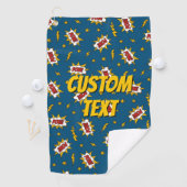 Sound Effect-Muster des Comic anzeigen Golfhandtuch (Insitu)