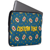Sound Effect-Muster des Comic anzeigen Laptopschutzhülle (Vorne Rechts)