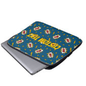 Sound Effect-Muster des Comic anzeigen Laptopschutzhülle (Vorne Knopf)