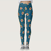 Sound Effect-Muster des Comic anzeigen Leggings (Vorderseite)