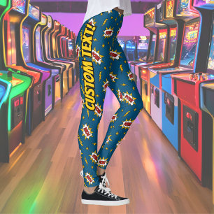 Sound Effect-Muster des Comic anzeigen Leggings