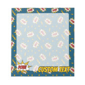 Sound Effect-Muster des Comic anzeigen Notizblock (Vorderseite)