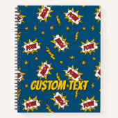 Sound Effect-Muster des Comic anzeigen Notizblock (Vorderseite)