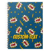 Sound Effect-Muster des Comic anzeigen Notizblock (Vorderseite)