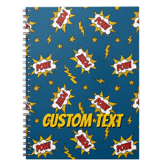 Sound Effect-Muster des Comic anzeigen Notizblock (Vorderseite)