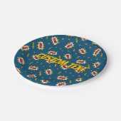 Sound Effect-Muster des Comic anzeigen Pappteller (Schrägansicht)