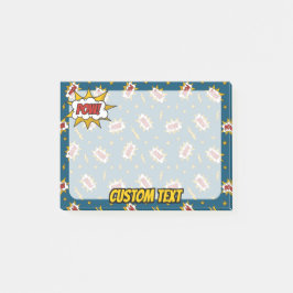 Sound Effect-Muster des Comic anzeigen Post-it Klebezettel