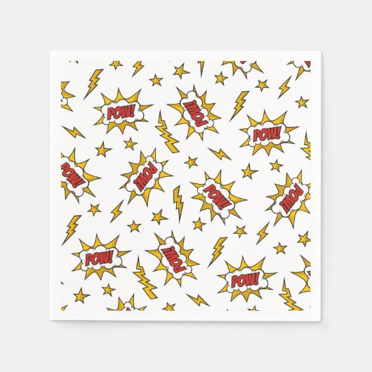 Sound Effect-Muster des Comic anzeigen Serviette (Vorderseite)