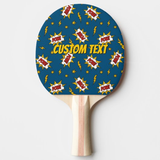 Sound Effect-Muster des Comic anzeigen Tischtennis Schläger (Vorderseite)