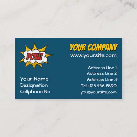 Sound-Effekt des Comic Visitenkarte (Vorderseite)