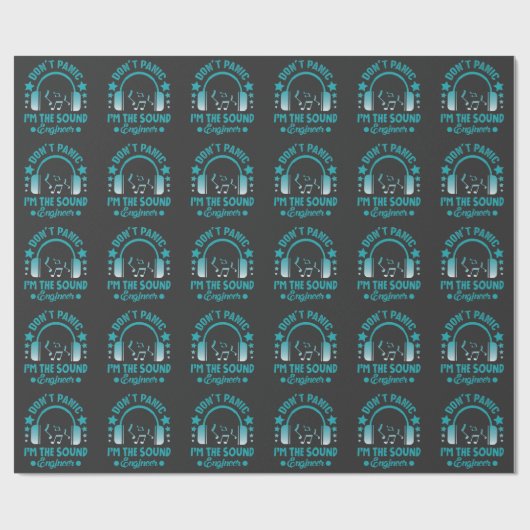 Sound Engineer Audio Dj Music Party Geschenkpapier (Flach)