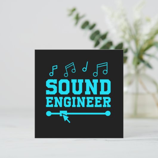 Sound Engineer Audio Engineer Music Professionals  Einladung (Stehend Vorderseite)