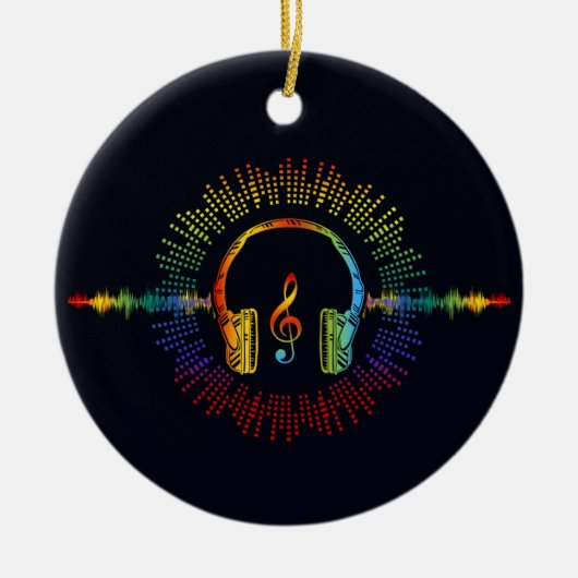 Sound Engineer Audio Wave Audio Engineer Music Keramik Ornament (Vorne)