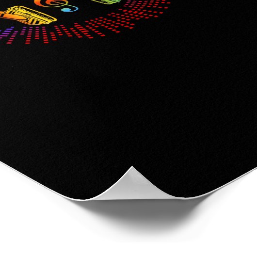 Sound Engineer Audio Wave Audio Engineer Music Poster (Ecke)