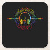 Sound Engineer Audio Wave Audio Engineer Music Rechteckiger Pappuntersetzer (Vorderseite)