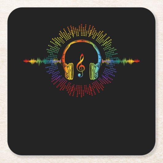 Sound Engineer Audio Wave Audio Engineer Music Rechteckiger Pappuntersetzer (Vorderseite)