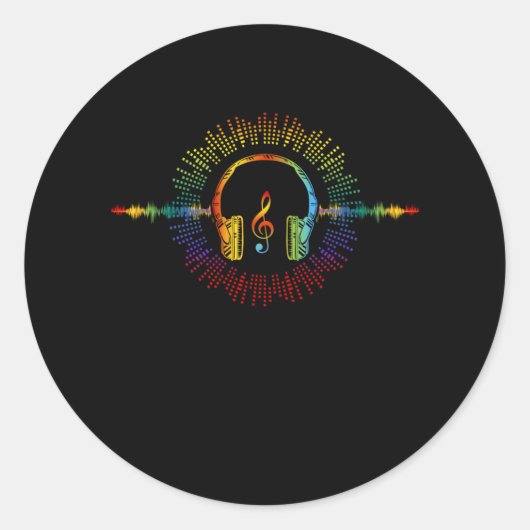 Sound Engineer Audio Wave Audio Engineer Music Runder Aufkleber (Vorderseite)