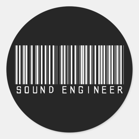 Sound Engineer-Bar Runder Aufkleber (Vorderseite)