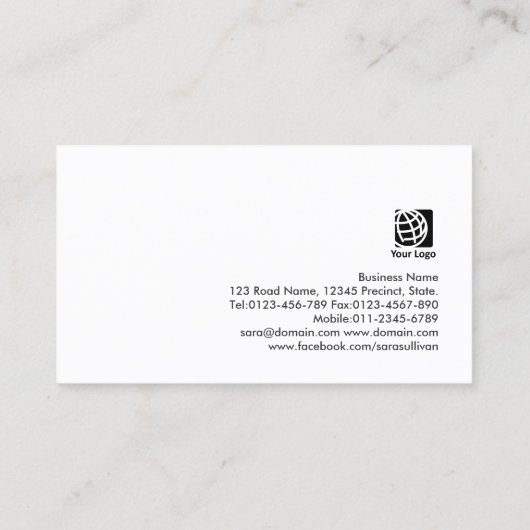 Sound Engineer Bold Silver Sound Wave Icon Elegant Visitenkarte (Rückseite)