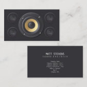 Sound Engineer Business Card Laute Lautsprecher Visitenkarte (Vorne/Hinten)